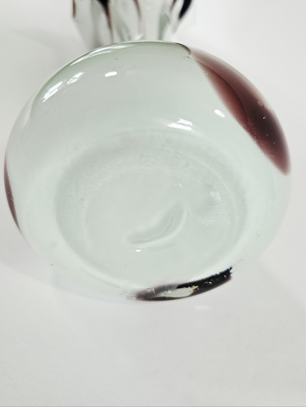 Vintage Murano Style Handblown Art Glass Calla Lily Jack-In-The-Pulpit Vase - Picture 8 of 16